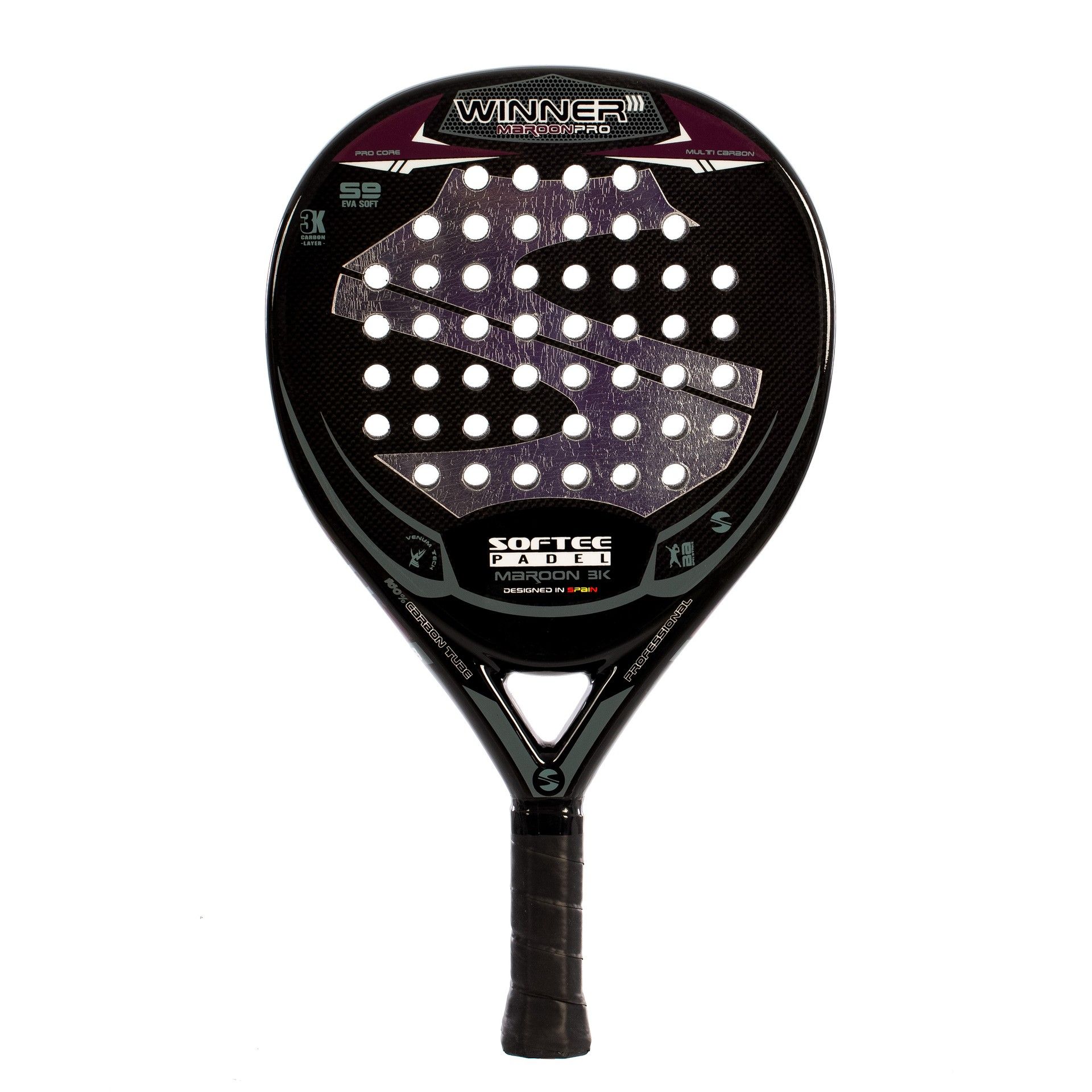 PALA PÁDEL SOFTEE WINNER PRO MAROON - Imagen 5