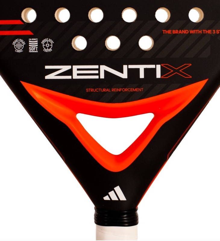 PALA PÁDEL ADIDAS ZENTIX BLACK/ORANGE - Imagen 3