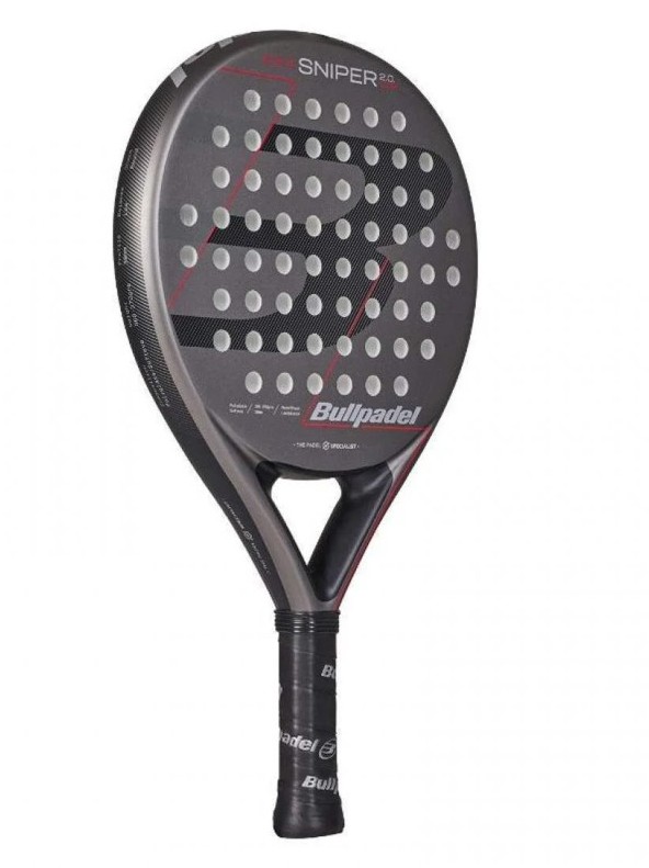 PALA PÁDEL BULLPADEL SNIPER 2.0 CONTROL GRIS OSCURO 2026 - Imagen 4