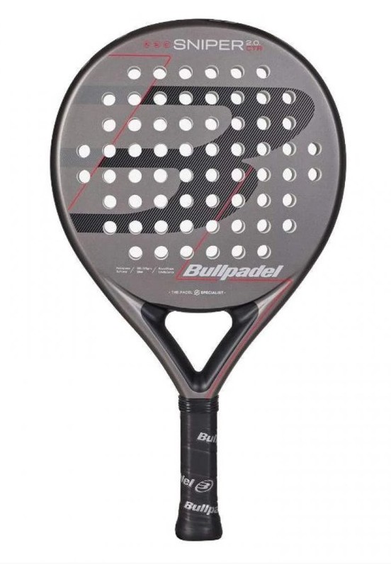 PALA PÁDEL BULLPADEL SNIPER 2.0 CONTROL GRIS OSCURO 2026