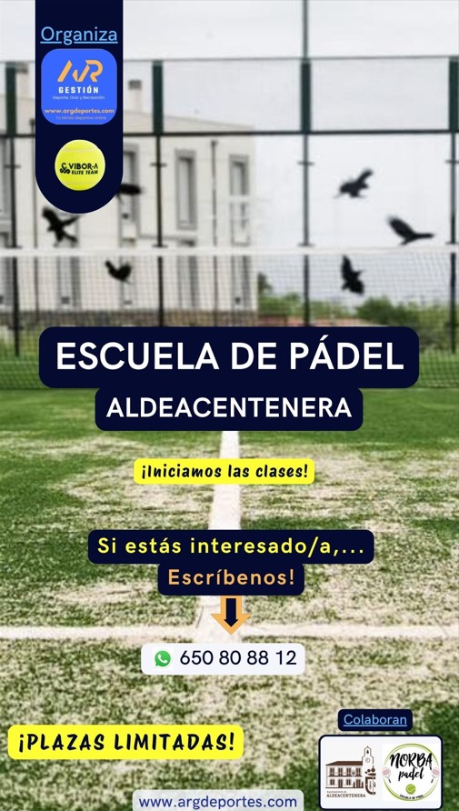 Curso Pádel Aldeacentenera (NO empadronado). 1 MES