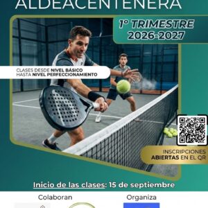 Curso Pádel Aldeacentenera (empadronado). 2ª quincena septiembre